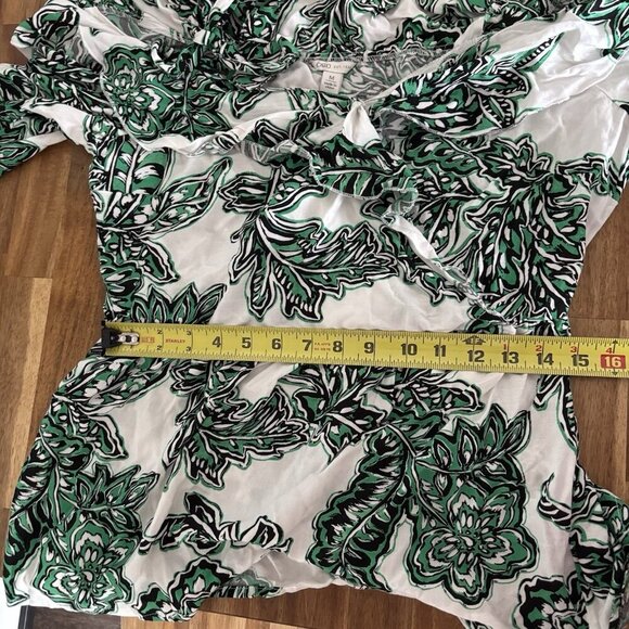 Cato Women’s Cold Shoulder Tropical Blouse Top Women’s Medium Resort Beachy NWT - Picture 13 of 15
